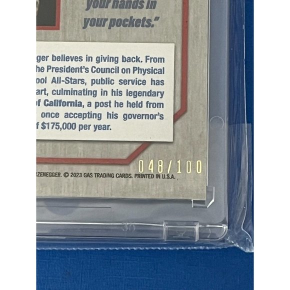 ARNOLD SCHWARZENEGGER GAS TRADING 2 CARD FOIL SET /100 - National Exclusive - Picture 5 of 7